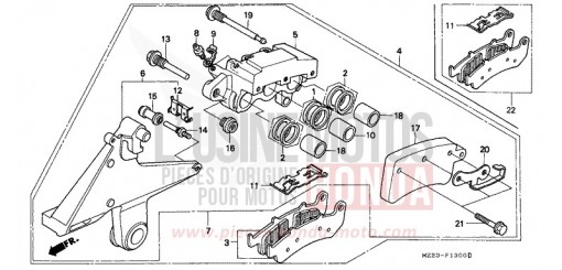 ETRIER DE FREIN ARRIERE CBR1000FP de 1993